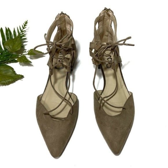 Circus by Sam Edelman Lace Up Pointed Toe Ballet Flat Women's Sz 6.5 - Picture 2 of 12